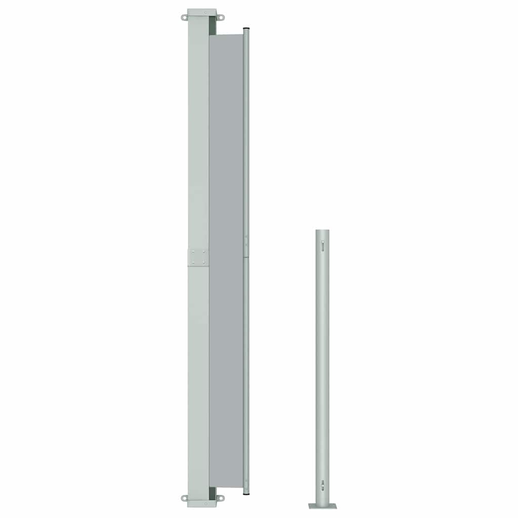 vidaXL Copertină laterală retractabilă de terasă, gri, 180x500 cm vidaXL Copertină laterală retractabilă de terasă, gri, 180x500 cm