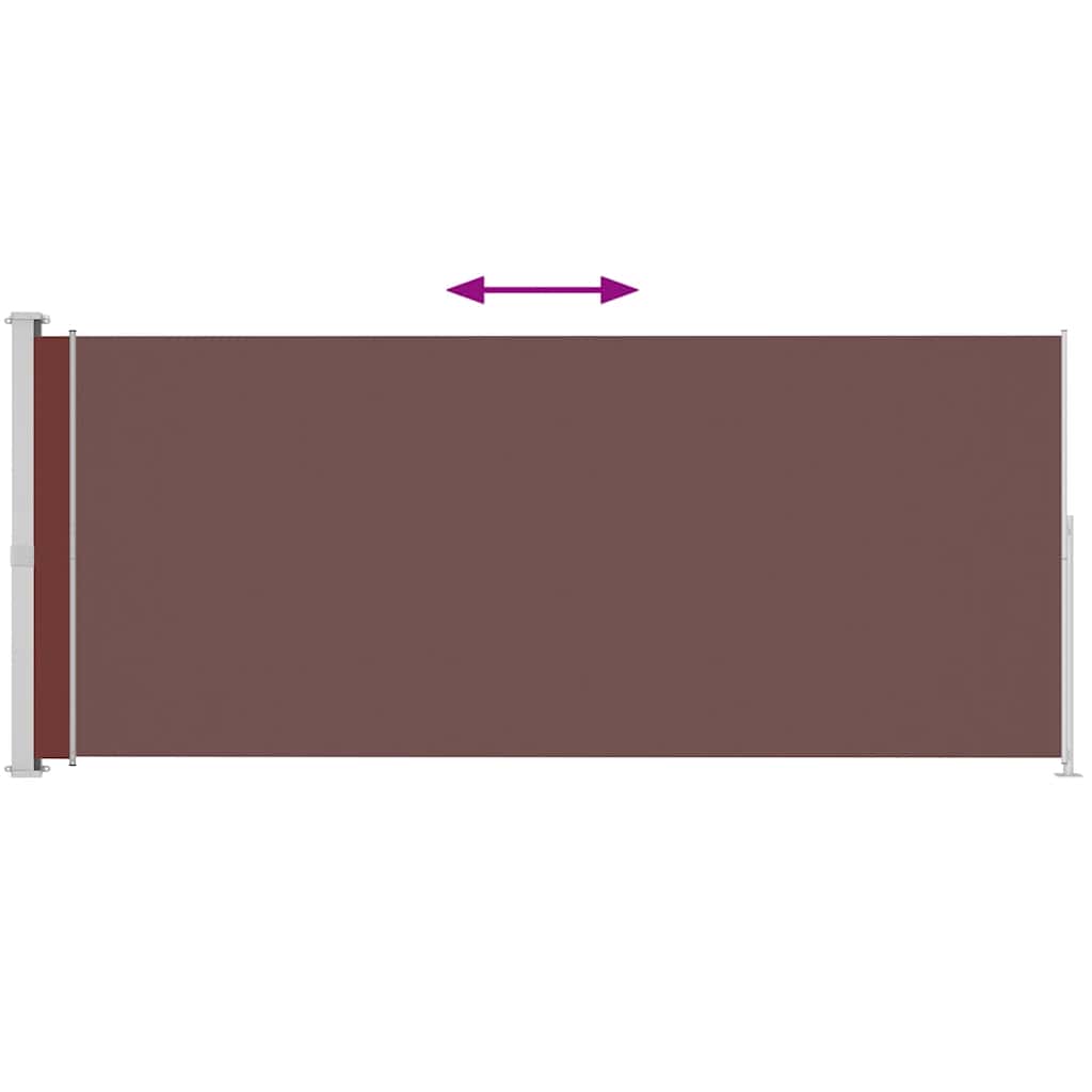 vidaXL Copertină laterală retractabilă de terasă, maro, 180x500 cm vidaXL Copertină laterală retractabilă de terasă, maro, 180x500 cm