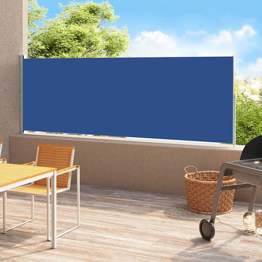 vidaXL Copertină laterală retractabilă de terasă, albastru, 180x500 cm vidaXL Copertină laterală retractabilă de terasă, albastru, 180x500 cm