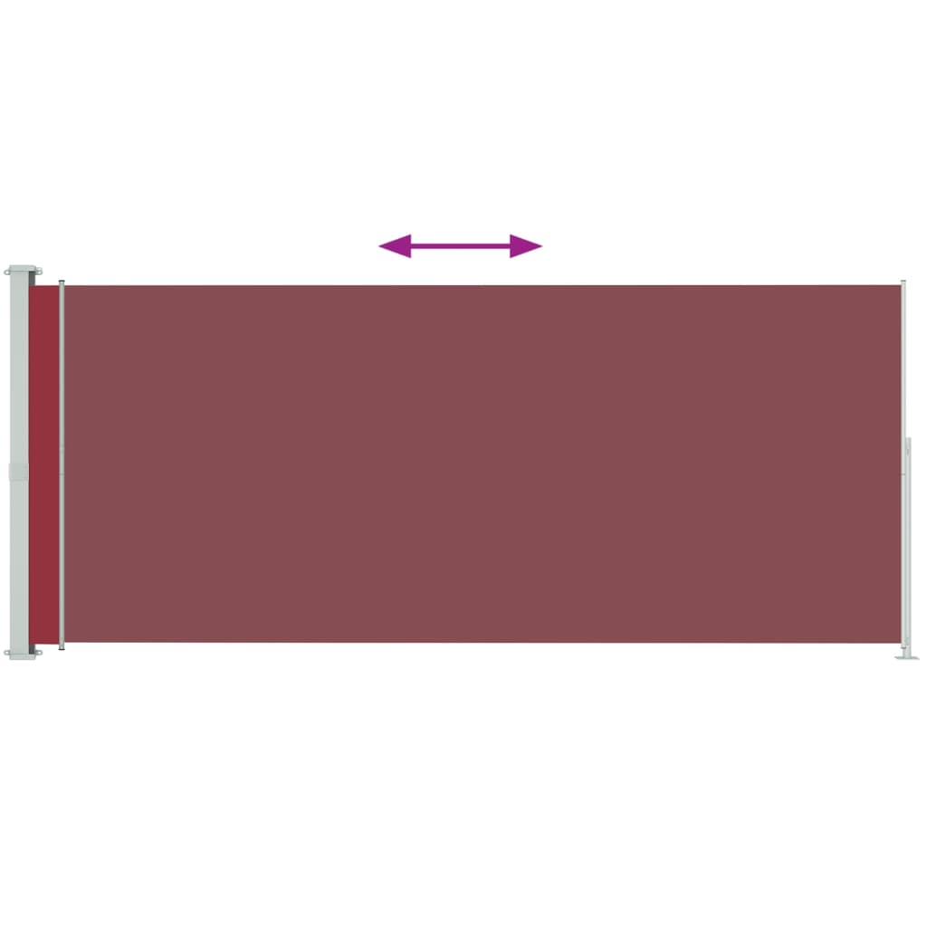 vidaXL Copertină laterală retractabilă de terasă, roșu, 180x500 cm vidaXL Copertină laterală retractabilă de terasă, roșu, 180x500 cm
