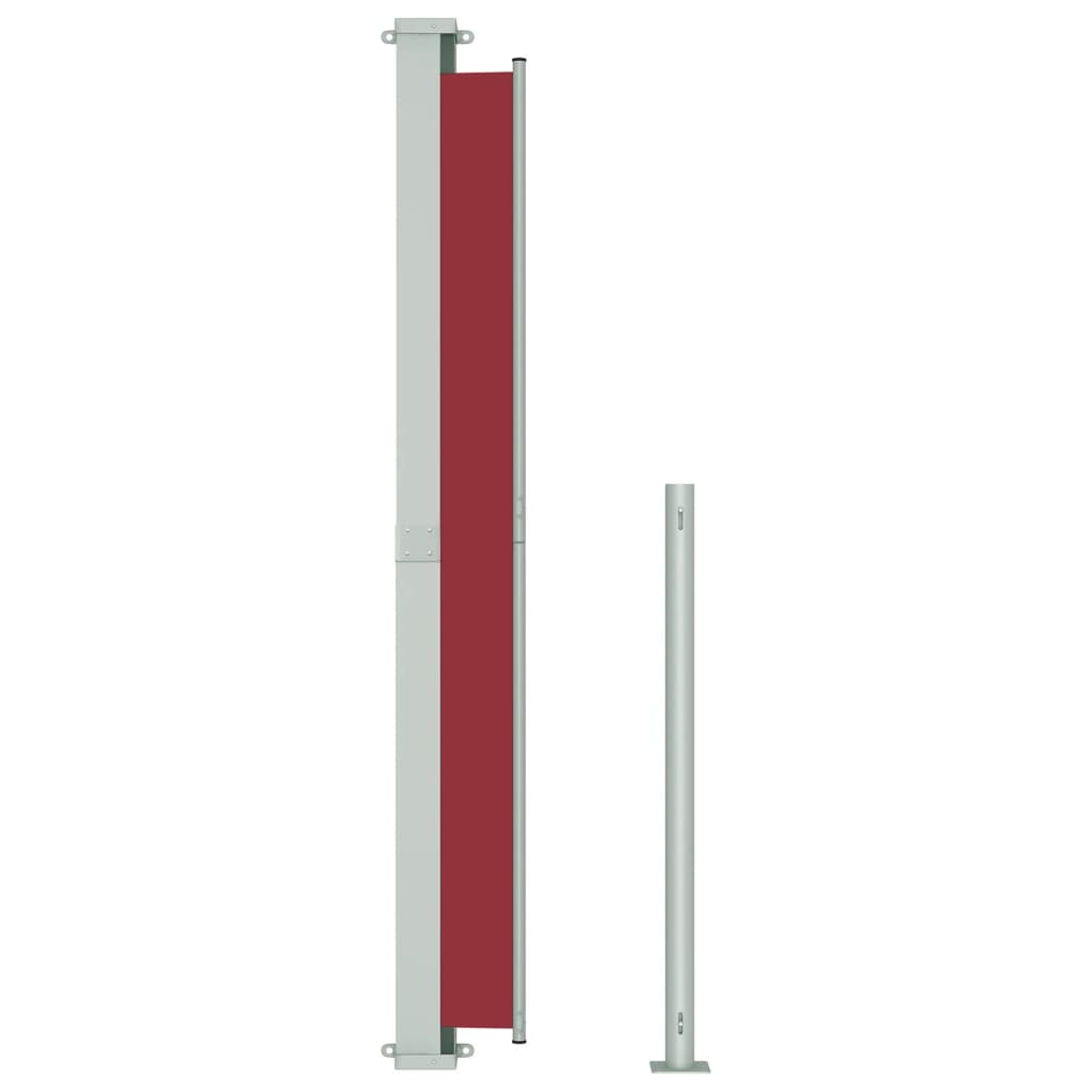 vidaXL Copertină laterală retractabilă de terasă, roșu, 180x500 cm vidaXL Copertină laterală retractabilă de terasă, roșu, 180x500 cm