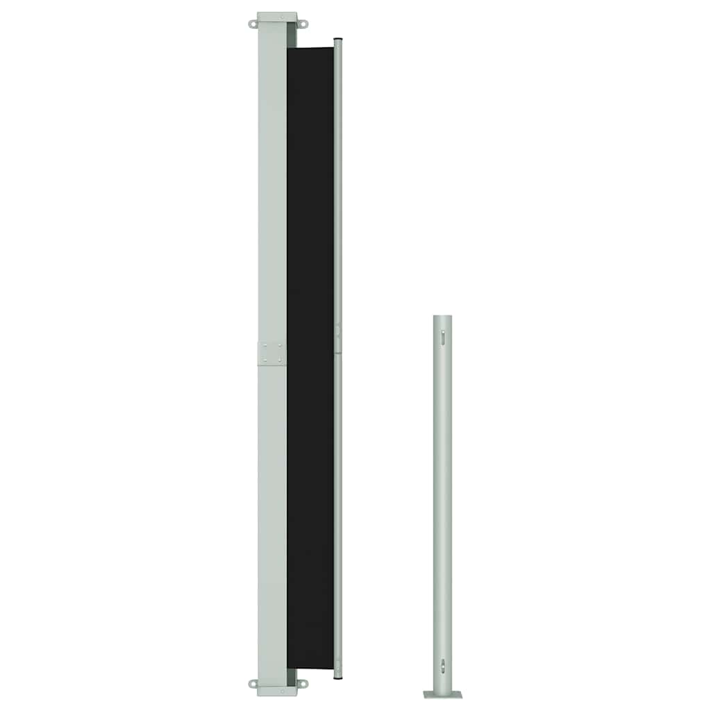 vidaXL Copertină laterală retractabilă de terasă, negru, 200 x 300 cm vidaXL Copertină laterală retractabilă de terasă, negru, 200 x 300 cm