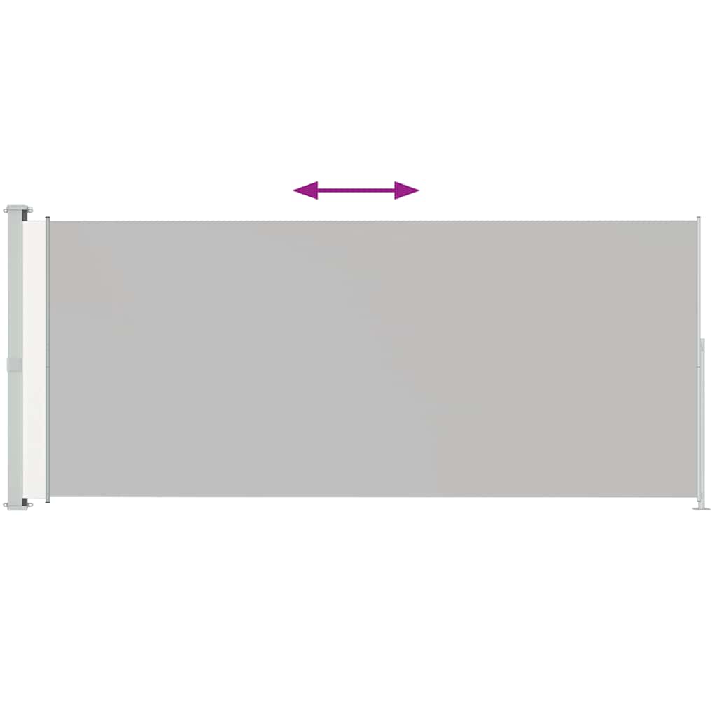 vidaXL Copertină laterală retractabilă de terasă, crem, 200 x 500 cm vidaXL Copertină laterală retractabilă de terasă, crem, 200 x 500 cm