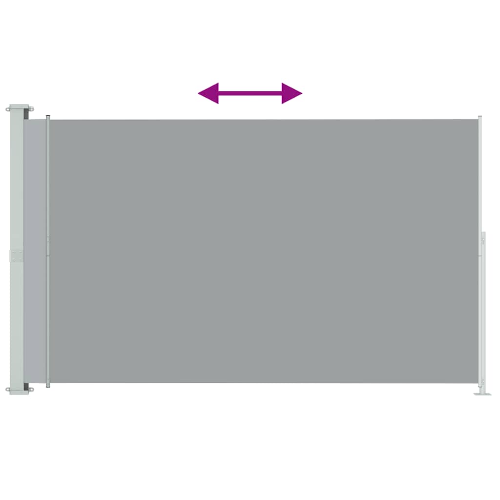 vidaXL Copertină laterală retractabilă de terasă, gri, 220x300 cm vidaXL Copertină laterală retractabilă de terasă, gri, 220x300 cm