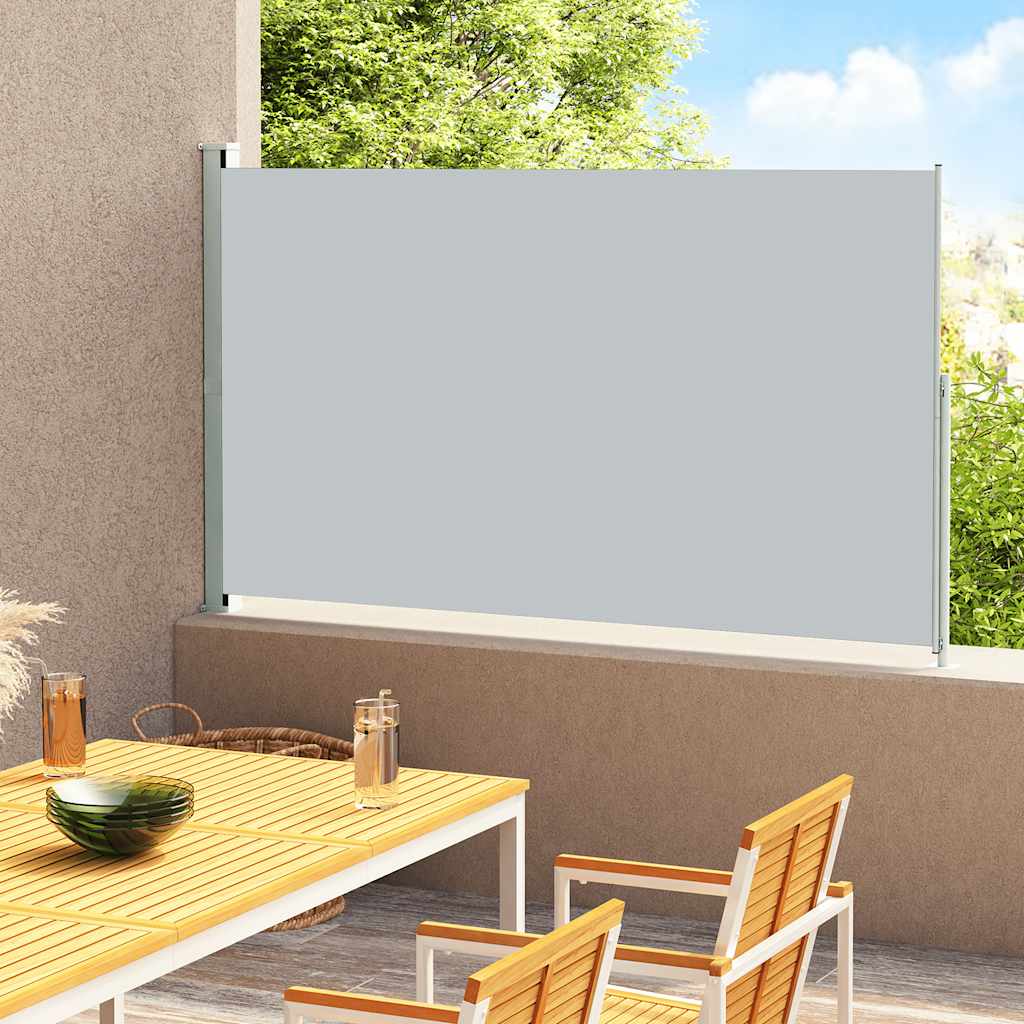 vidaXL Copertină laterală retractabilă de terasă, gri, 220x300 cm vidaXL Copertină laterală retractabilă de terasă, gri, 220x300 cm