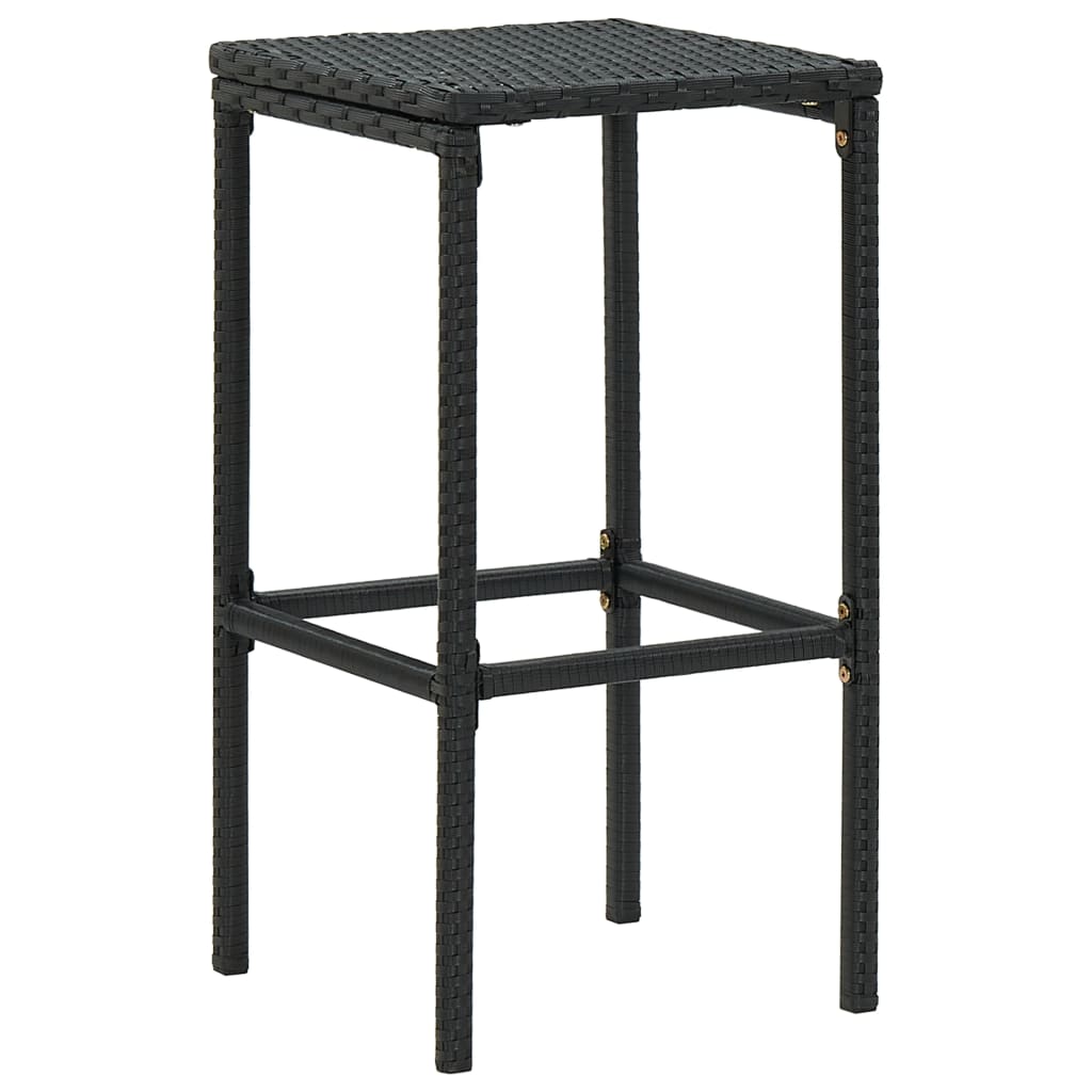 vidaXL Scaune de bar cu perne, 4 buc., negru, poliratan vidaXL Scaune de bar cu perne, 4 buc., negru, poliratan