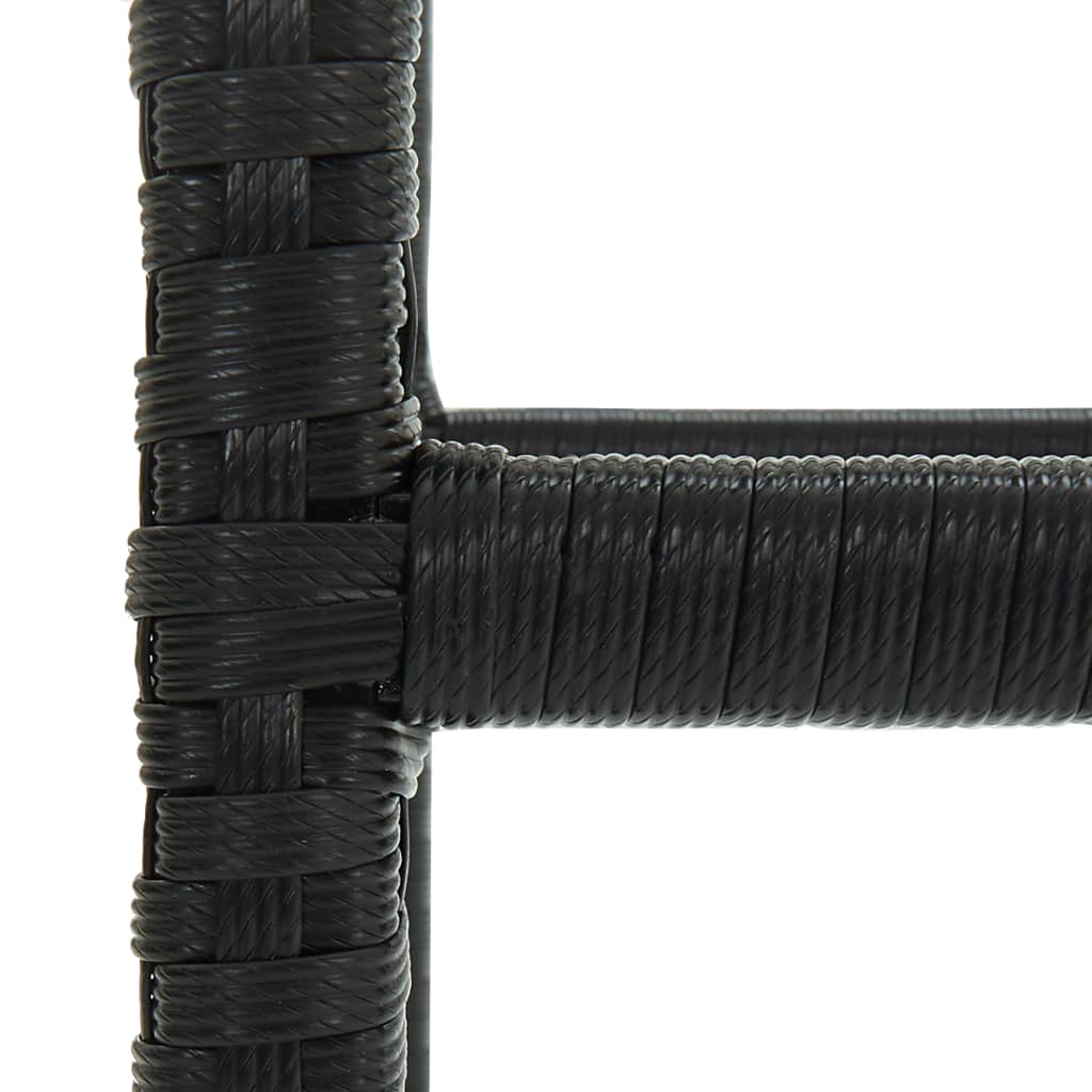vidaXL Scaune de bar cu perne, 4 buc., negru, poliratan vidaXL Scaune de bar cu perne, 4 buc., negru, poliratan