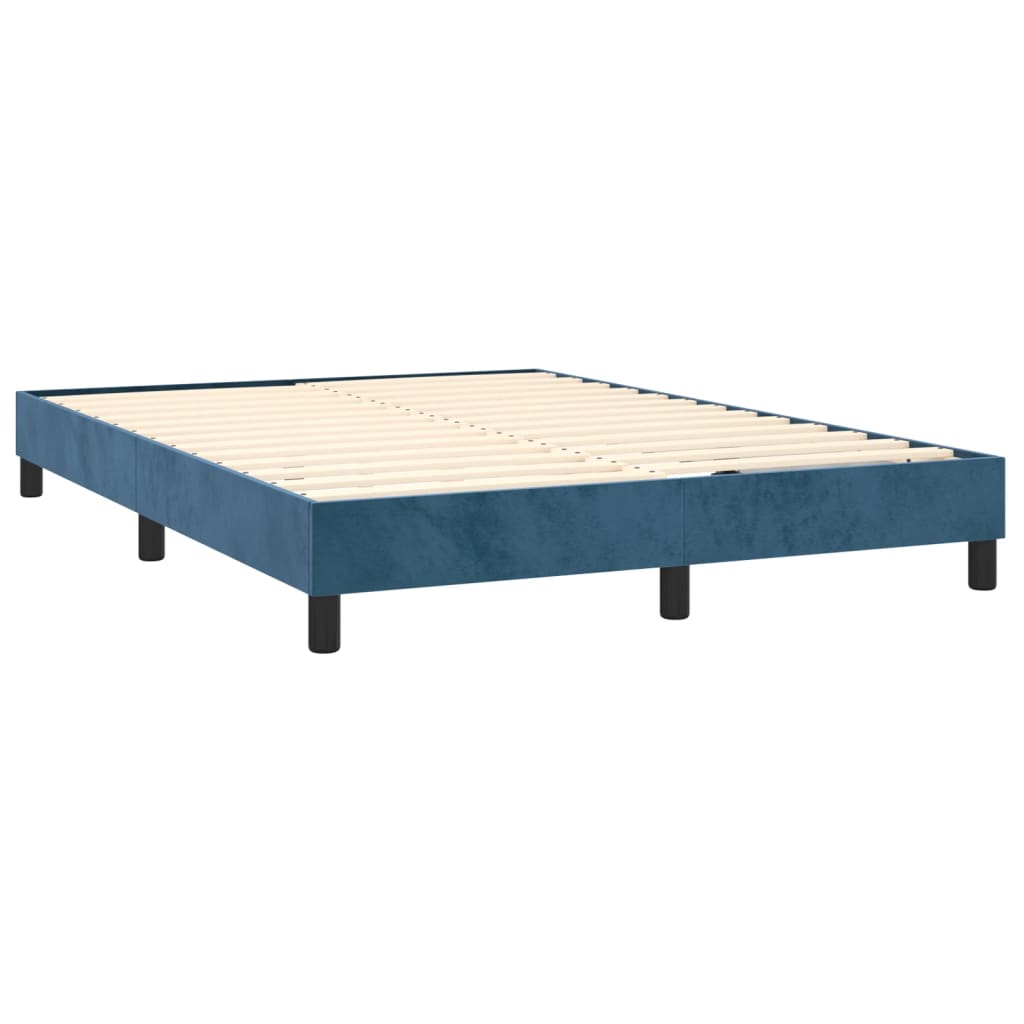 vidaXL Pat cu arcuri, saltea și LED, gri închis, 140x200 cm, catifea vidaXL Pat cu arcuri, saltea și LED, gri închis, 140x200 cm, catifea
