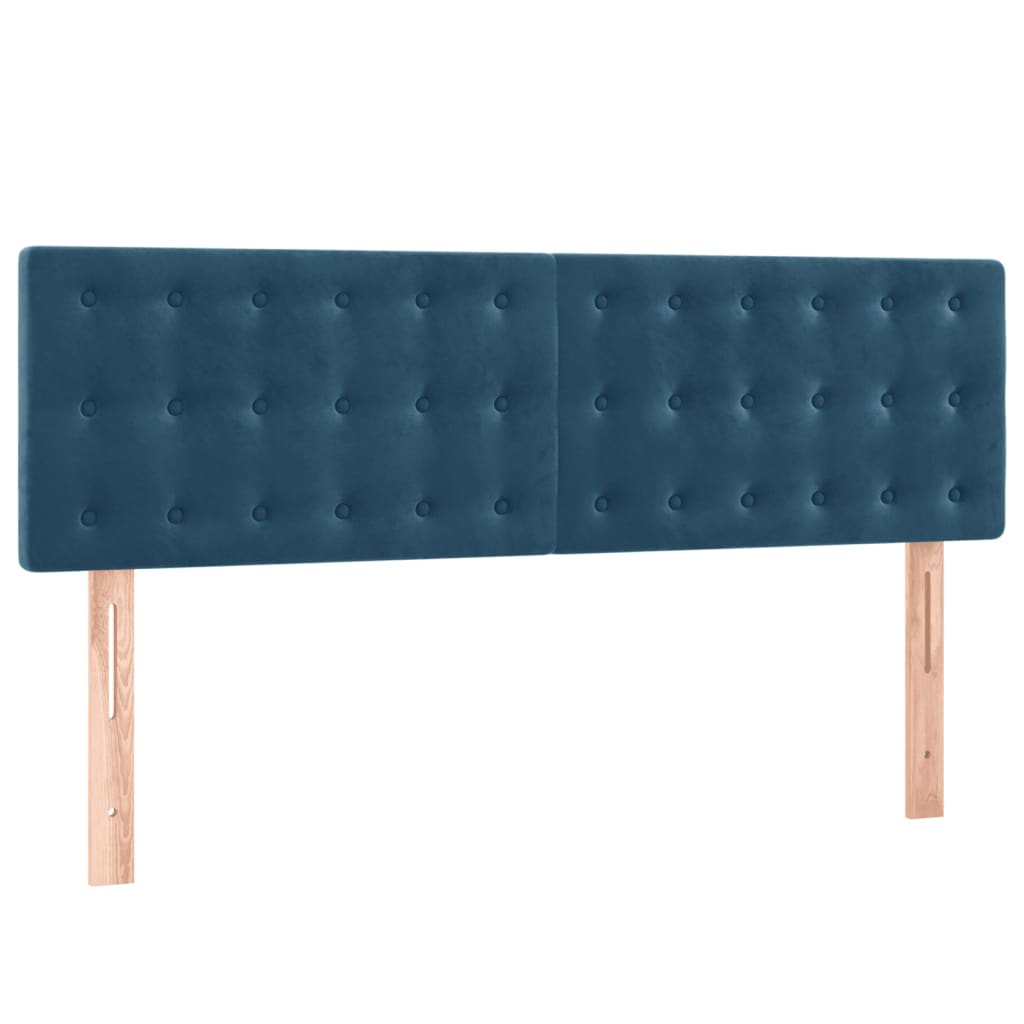 vidaXL Pat cu arcuri, saltea și LED, gri închis, 140x200 cm, catifea