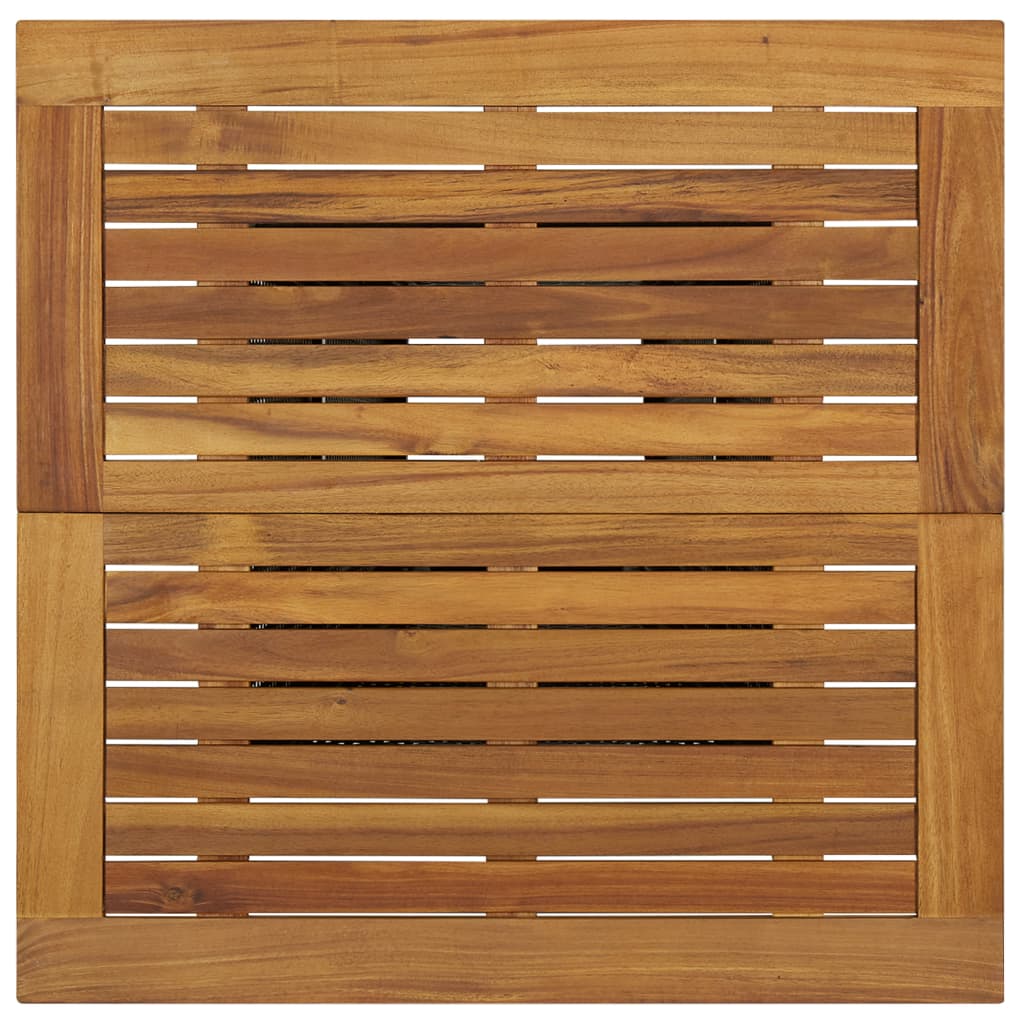 vidaXL Masă de bar, negru, 80x80x110 cm, poliratan/lemn masiv acacia vidaXL Masă de bar, negru, 80x80x110 cm, poliratan/lemn masiv acacia