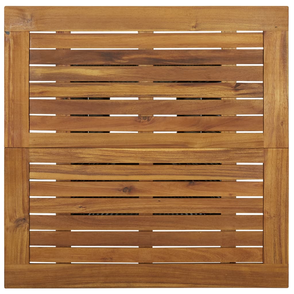 vidaXL Masă de bar, gri, 80x80x110 cm, poliratan/lemn masiv acacia vidaXL Masă de bar, gri, 80x80x110 cm, poliratan/lemn masiv acacia