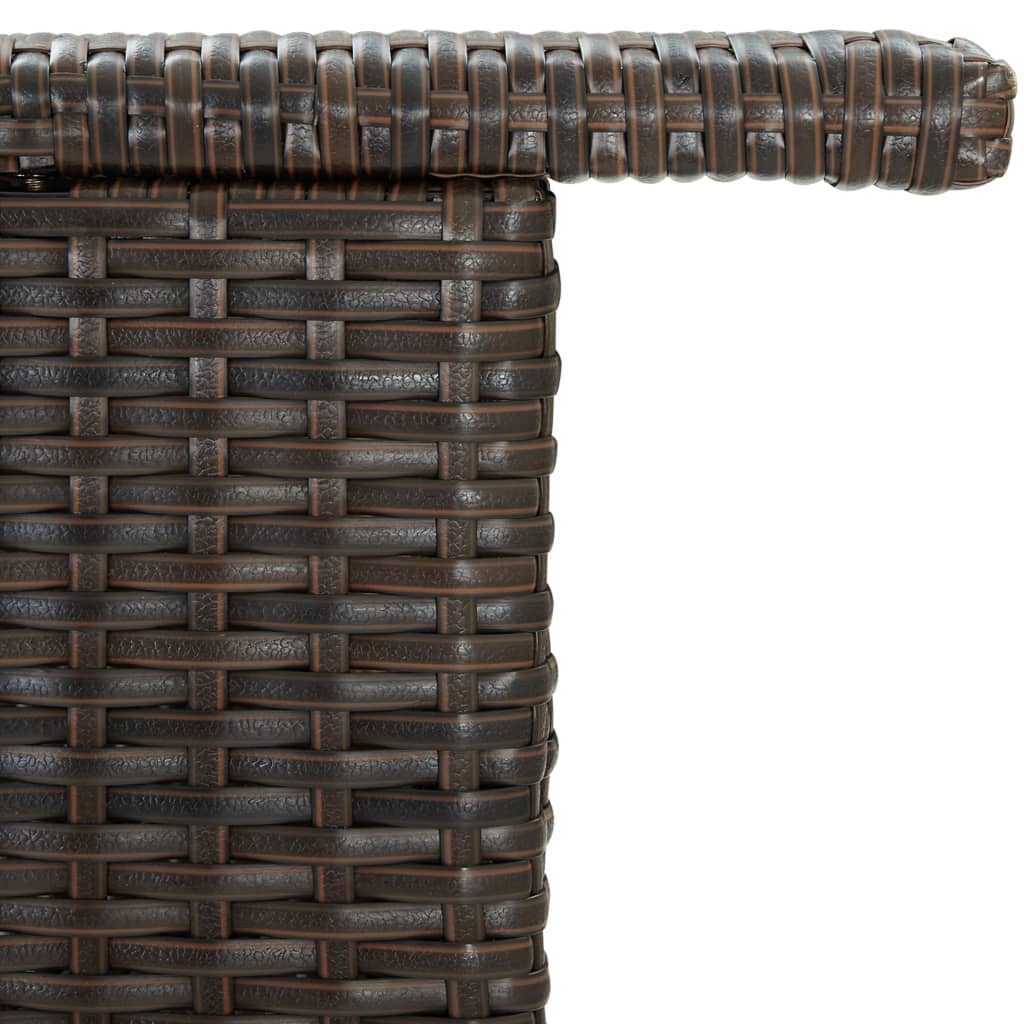 vidaXL Masă de bar de grădină, maro, 120x55x110 cm, poliratan