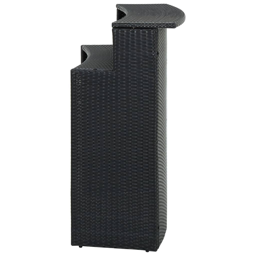 vidaXL Masă de bar de grădină, negru, 120x55x110 cm, poliratan vidaXL Masă de bar de grădină, negru, 120x55x110 cm, poliratan