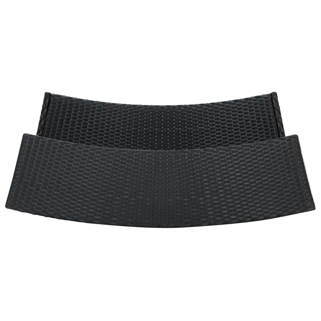 vidaXL Masă de bar de grădină, negru, 120x55x110 cm, poliratan vidaXL Masă de bar de grădină, negru, 120x55x110 cm, poliratan