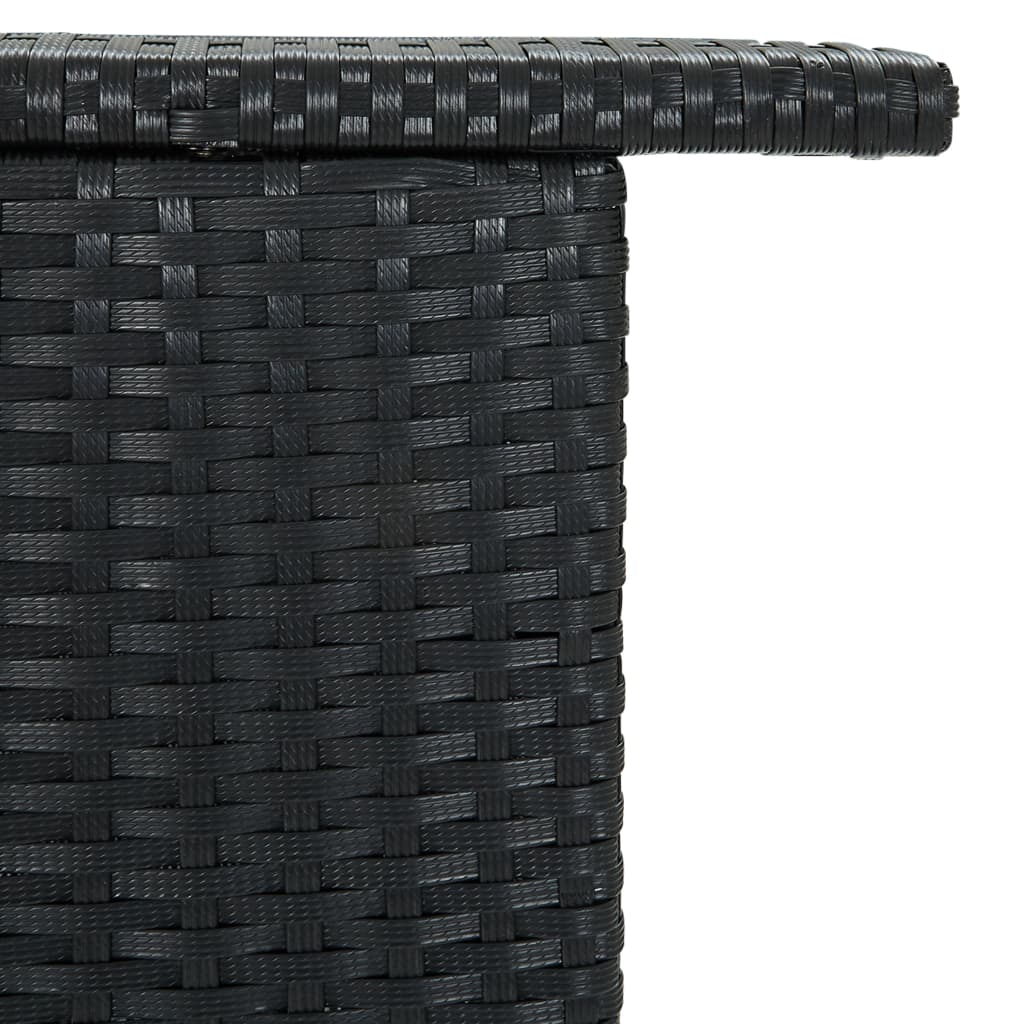 vidaXL Masă de bar de grădină, negru, 120x55x110 cm, poliratan vidaXL Masă de bar de grădină, negru, 120x55x110 cm, poliratan