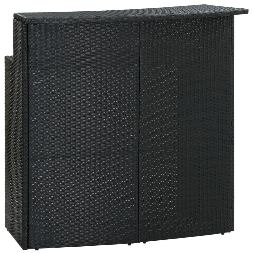 vidaXL Masă de bar de grădină, negru, 120x55x110 cm, poliratan vidaXL Masă de bar de grădină, negru, 120x55x110 cm, poliratan