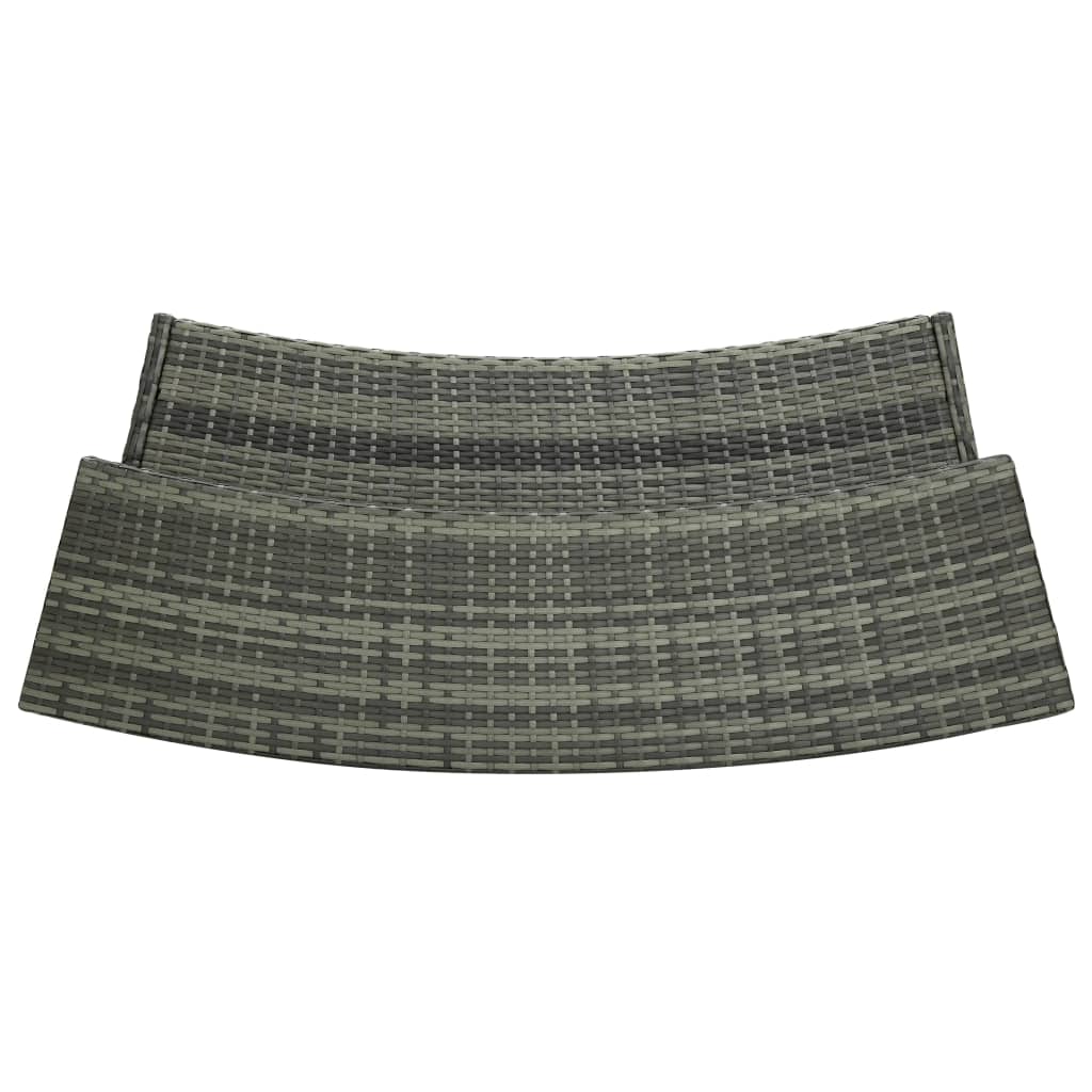 vidaXL Masă de bar de grădină, gri, 120x55x110 cm, poliratan vidaXL Masă de bar de grădină, gri, 120x55x110 cm, poliratan