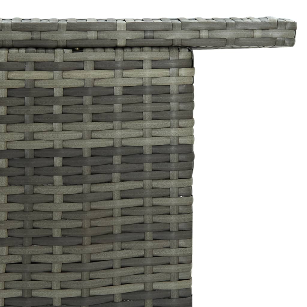 vidaXL Masă de bar de grădină, gri, 120x55x110 cm, poliratan vidaXL Masă de bar de grădină, gri, 120x55x110 cm, poliratan