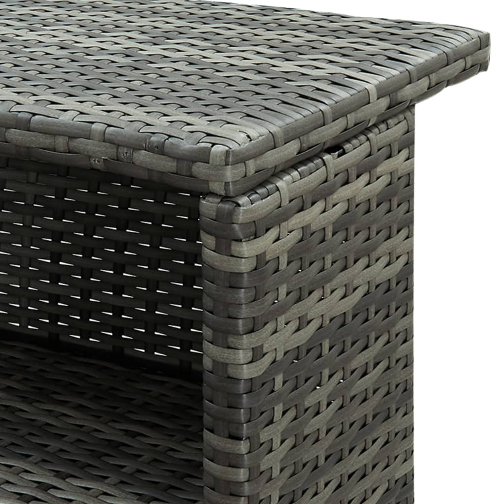 vidaXL Masă de bar de grădină, gri, 120x55x110 cm, poliratan vidaXL Masă de bar de grădină, gri, 120x55x110 cm, poliratan