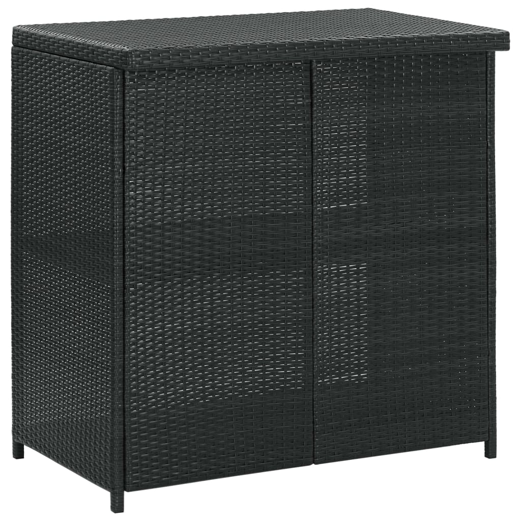 vidaXL Set mobilier de bar, 3 piese, negru, poliratan vidaXL Set mobilier de bar, 3 piese, negru, poliratan