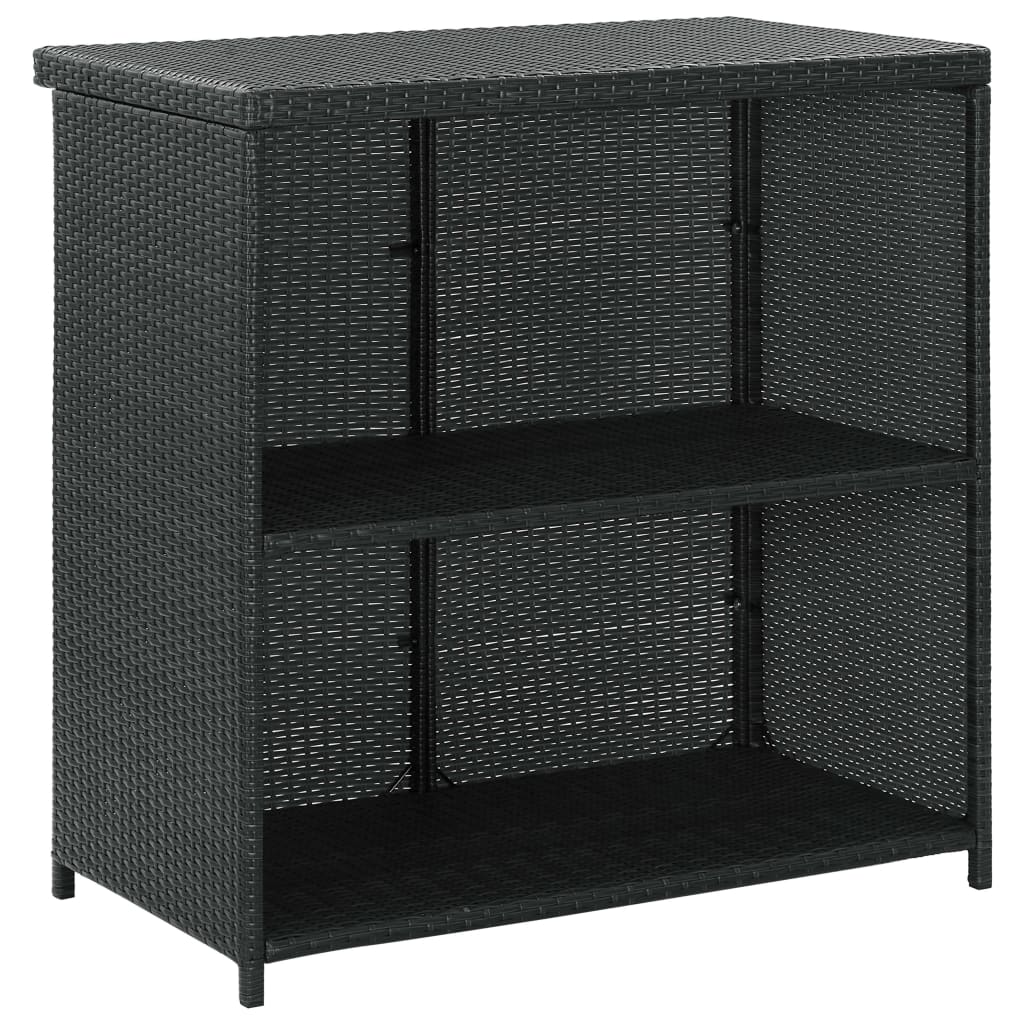 vidaXL Set mobilier de bar, 3 piese, negru, poliratan vidaXL Set mobilier de bar, 3 piese, negru, poliratan