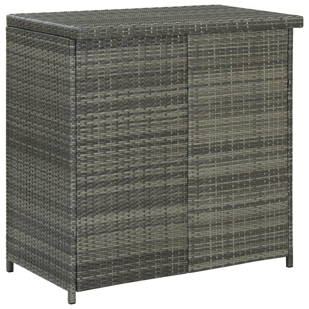 vidaXL Set mobilier de bar, 3 piese, gri, poliratan vidaXL Set mobilier de bar, 3 piese, gri, poliratan