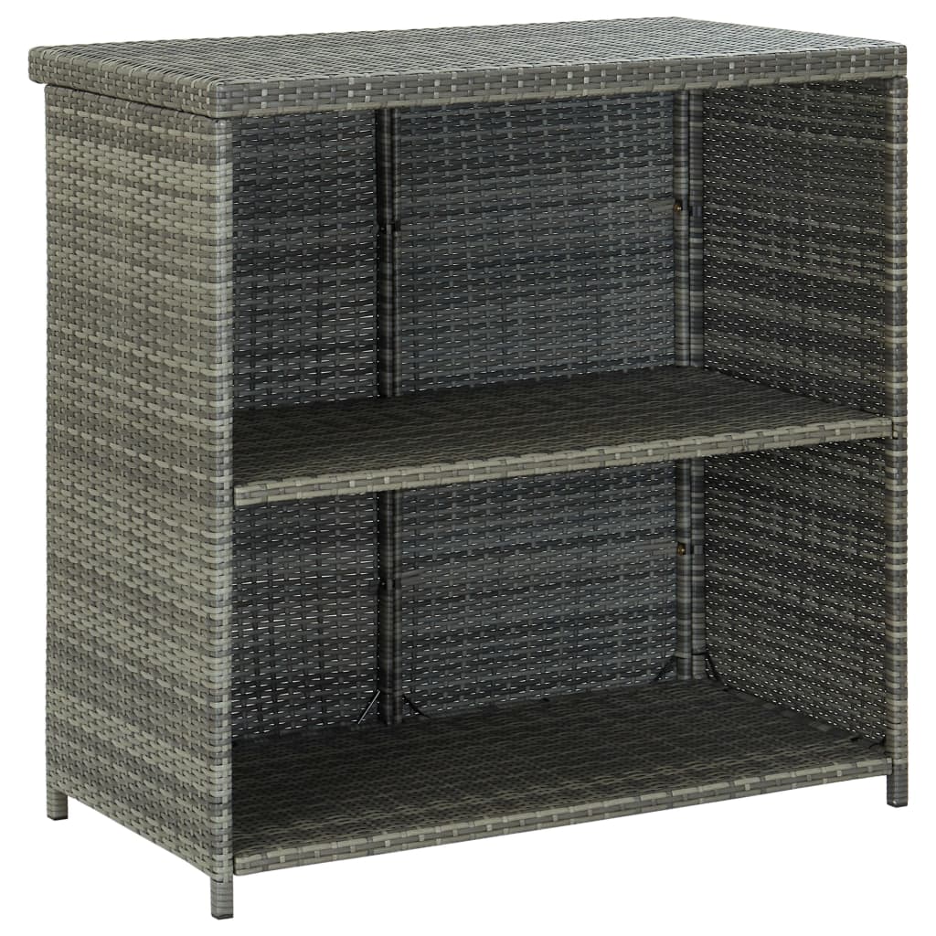 vidaXL Set mobilier de bar, 3 piese, gri, poliratan vidaXL Set mobilier de bar, 3 piese, gri, poliratan