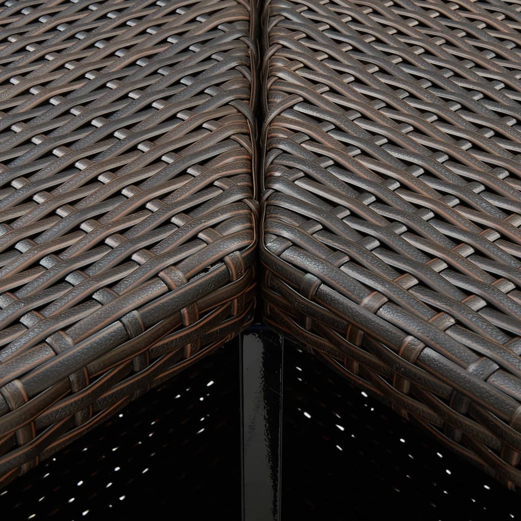 vidaXL Masă de bar colțar, maro, 100 x 50 x 105 cm, poliratan vidaXL Masă de bar colțar, maro, 100 x 50 x 105 cm, poliratan