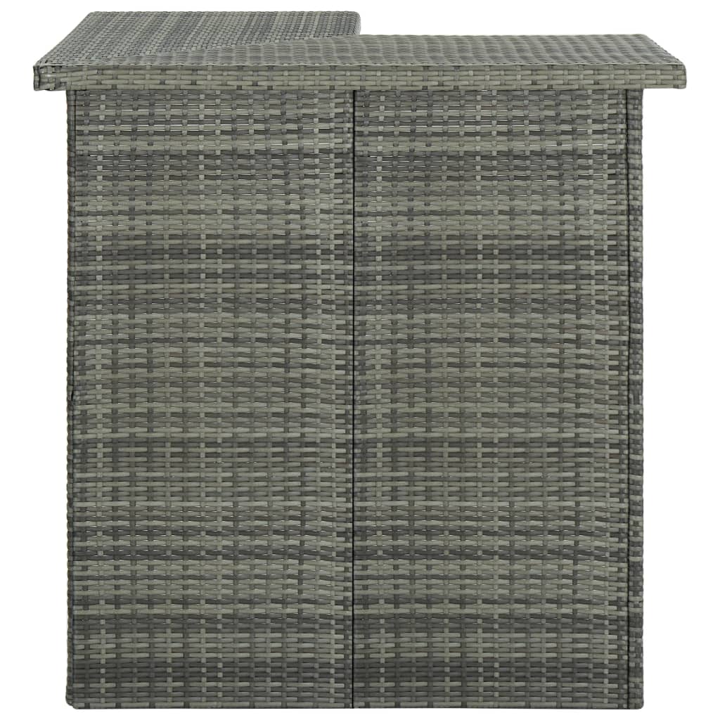 vidaXL Masă de bar colțar, gri, 100 x 50 x 105 cm, poliratan vidaXL Masă de bar colțar, gri, 100 x 50 x 105 cm, poliratan