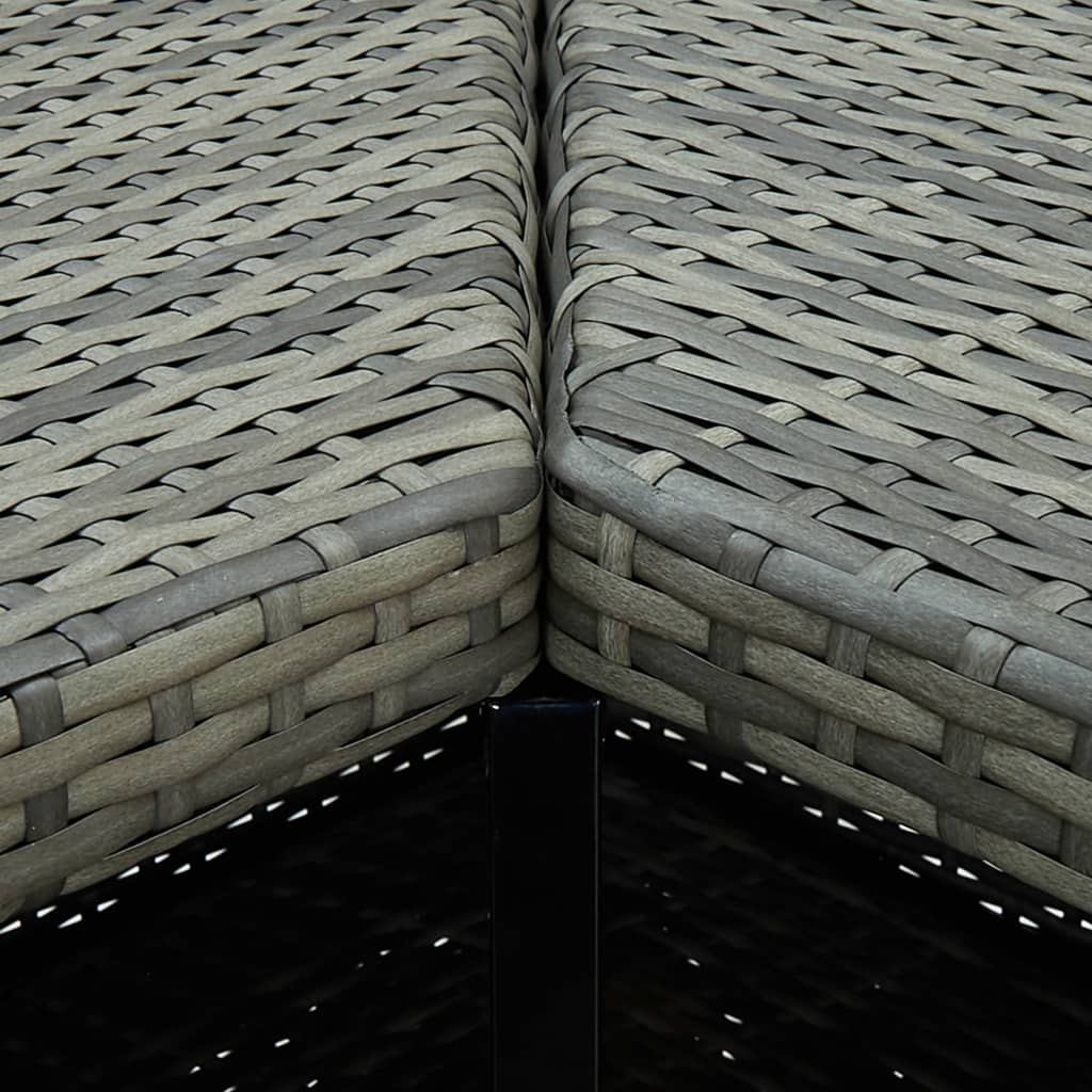 vidaXL Masă de bar colțar, gri, 100 x 50 x 105 cm, poliratan vidaXL Masă de bar colțar, gri, 100 x 50 x 105 cm, poliratan