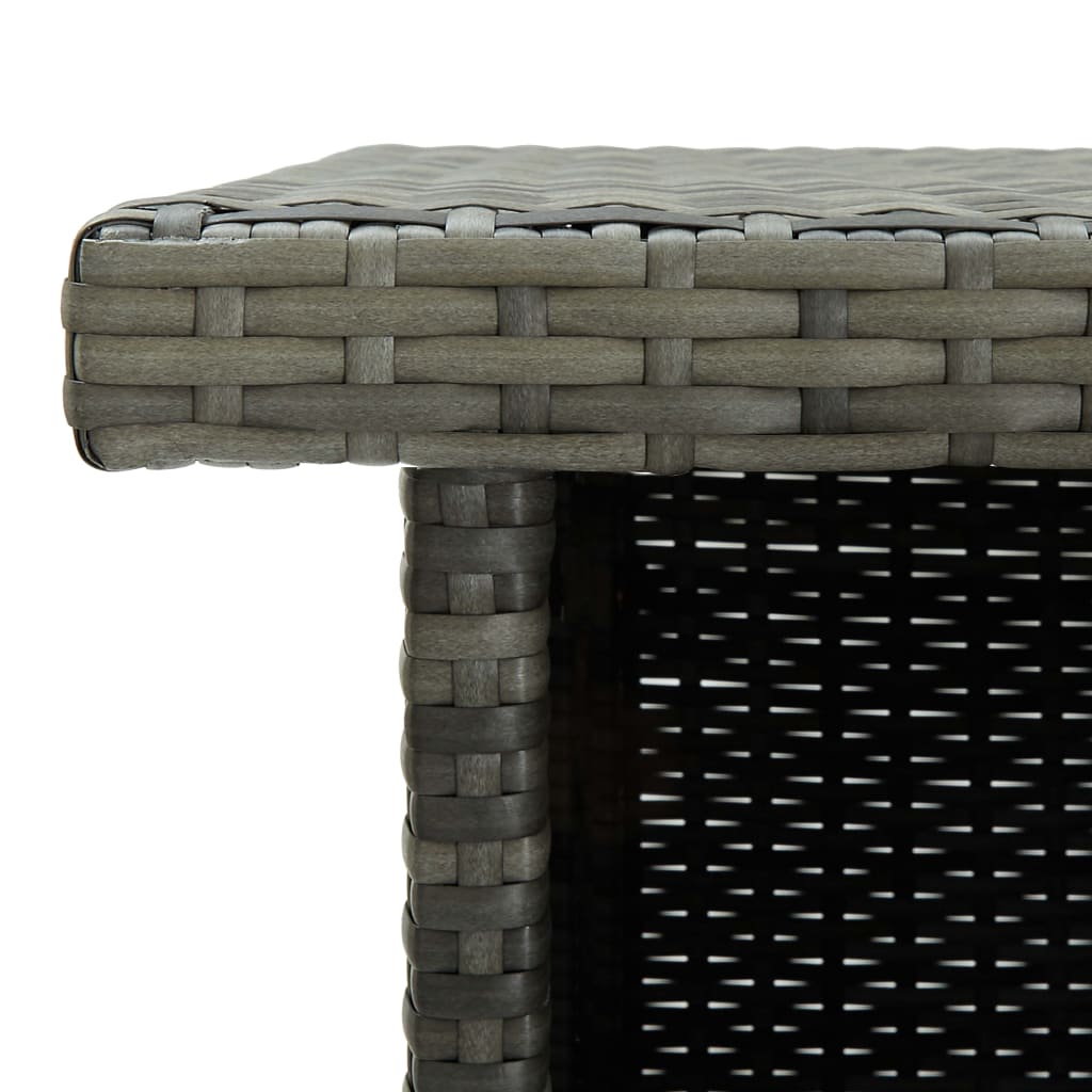 vidaXL Masă de bar colțar, gri, 100 x 50 x 105 cm, poliratan vidaXL Masă de bar colțar, gri, 100 x 50 x 105 cm, poliratan