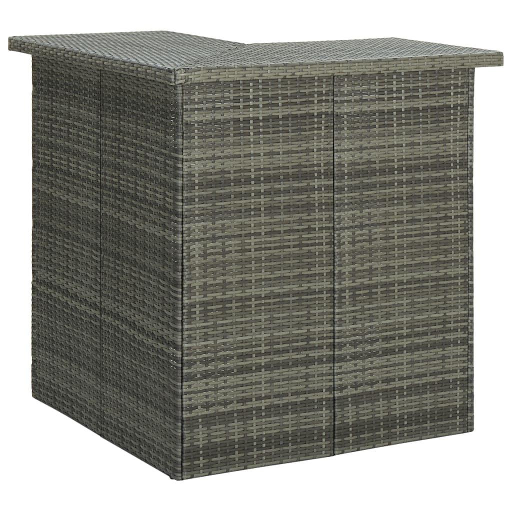 vidaXL Masă de bar colțar, gri, 100 x 50 x 105 cm, poliratan vidaXL Masă de bar colțar, gri, 100 x 50 x 105 cm, poliratan