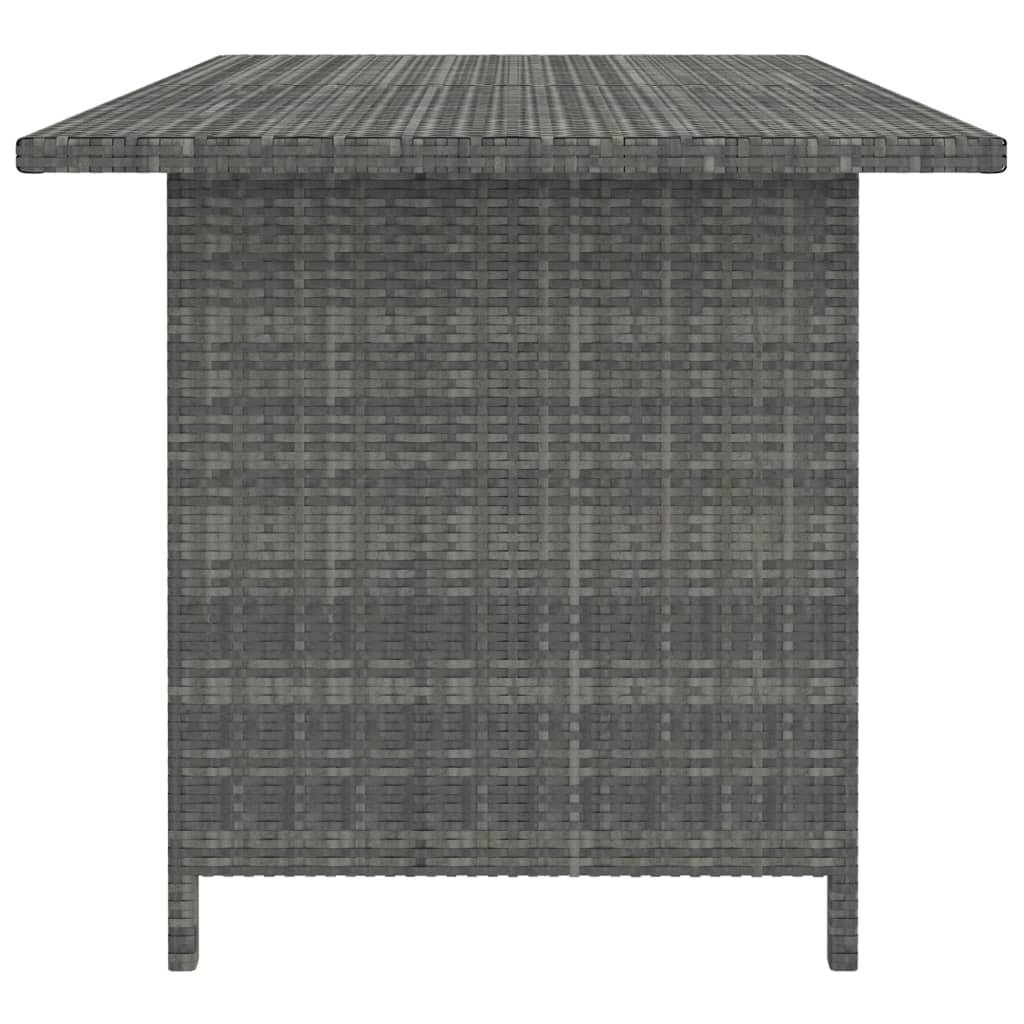 vidaXL Masă de grădină, gri, 110x70x65 cm, poliratan vidaXL Masă de grădină, gri, 110x70x65 cm, poliratan