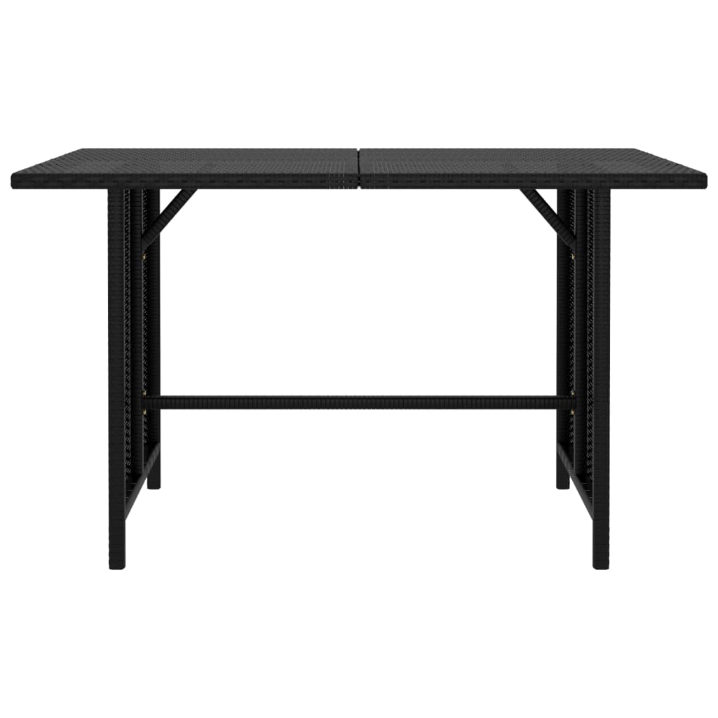 vidaXL Masă de grădină, negru, 110x70x65 cm, poliratan vidaXL Masă de grădină, negru, 110x70x65 cm, poliratan