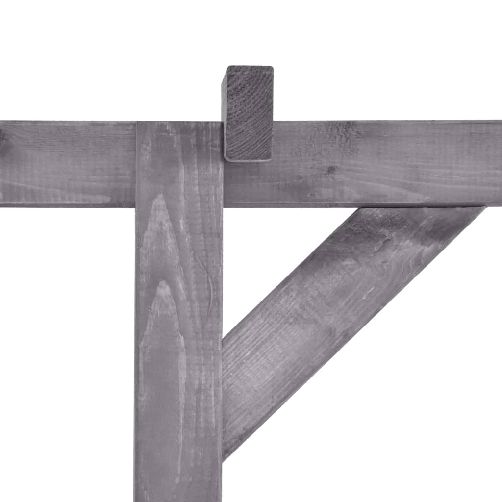 vidaXL Pergolă de grădină, gri, 200x40x205 cm, lemn de pin tratat vidaXL Pergolă de grădină, gri, 200x40x205 cm, lemn de pin tratat
