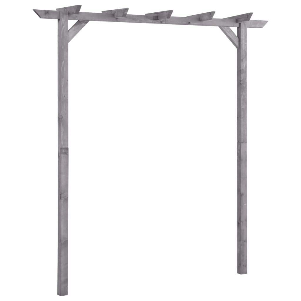 vidaXL Pergolă de grădină, gri, 200x40x205 cm, lemn de pin tratat vidaXL Pergolă de grădină, gri, 200x40x205 cm, lemn de pin tratat