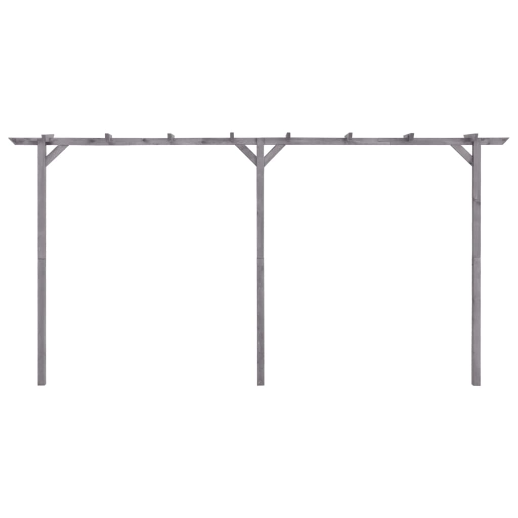 vidaXL Pergolă de grădină, gri, 400 x 40 x 205 cm, lemn de pin tratat vidaXL Pergolă de grădină, gri, 400 x 40 x 205 cm, lemn de pin tratat