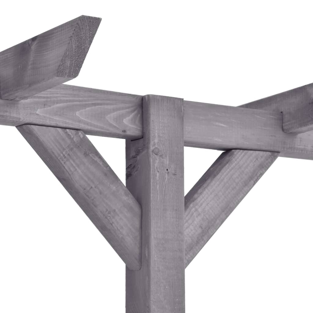 vidaXL Pergolă de grădină, gri, 400 x 40 x 205 cm, lemn de pin tratat vidaXL Pergolă de grădină, gri, 400 x 40 x 205 cm, lemn de pin tratat