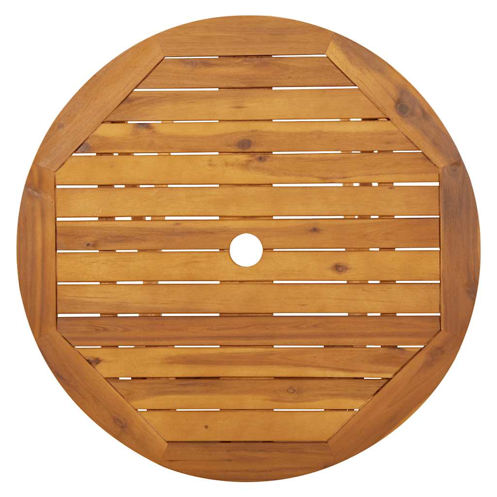 vidaXL Masă de grădină pliabilă, 70 cm, lemn masiv de acacia