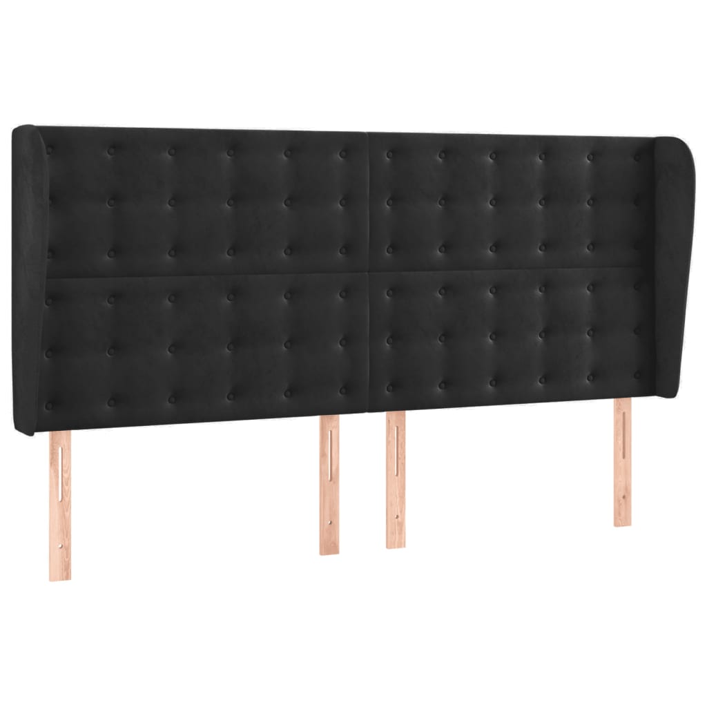 vidaXL Pat cu arcuri, saltea și LED, negru, 200x200 cm, catifea