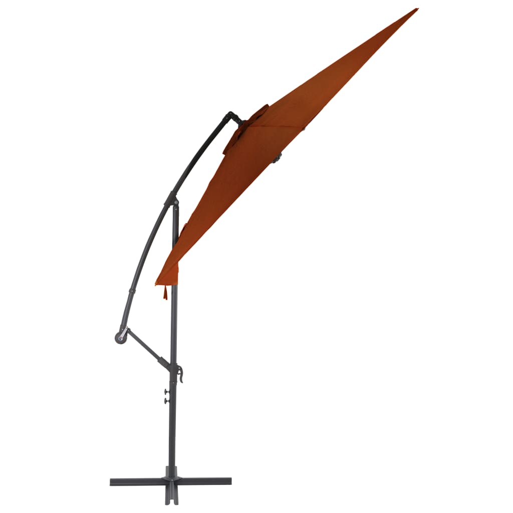 vidaXL Umbrelă în consolă, stâlp din aluminiu, cărămiziu, 300 cm vidaXL Umbrelă în consolă, stâlp din aluminiu, cărămiziu, 300 cm