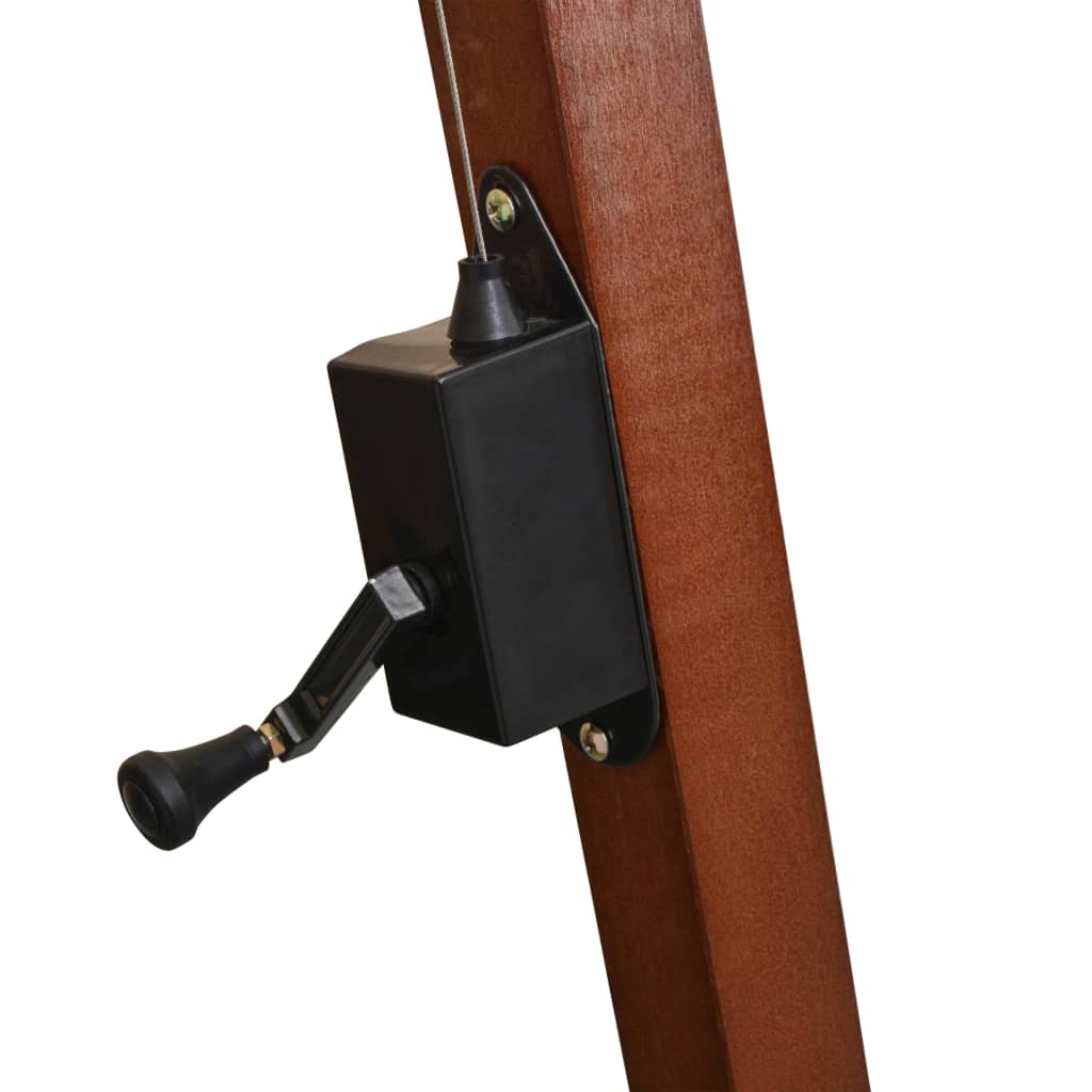 vidaXL Umbrelă suspendată cu stâlp, negru, 3,5x2,9 m, lemn de brad vidaXL Umbrelă suspendată cu stâlp, negru, 3,5x2,9 m, lemn de brad