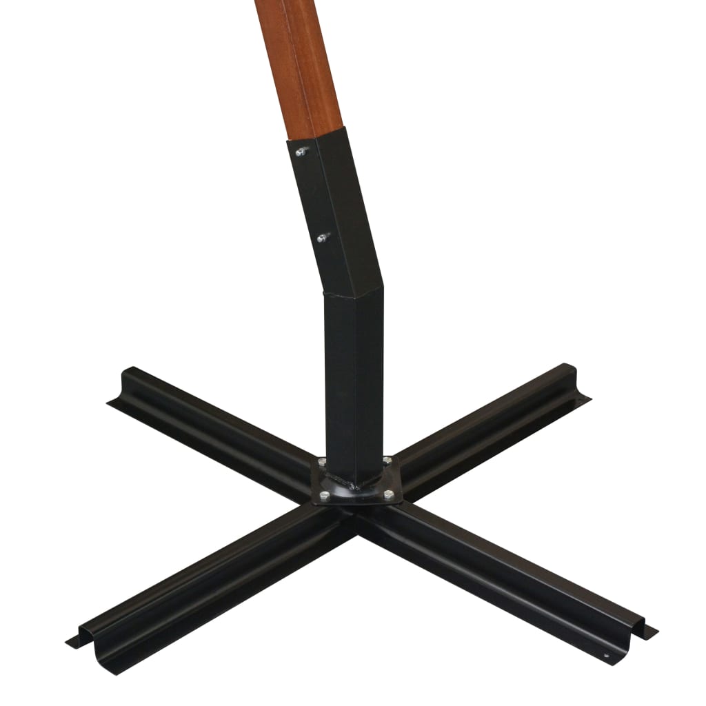 vidaXL Umbrelă suspendată cu stâlp, negru, 3x3 m, lemn masiv de brad vidaXL Umbrelă suspendată cu stâlp, negru, 3x3 m, lemn masiv de brad
