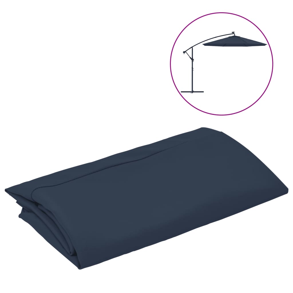 vidaXL Pânză de schimb umbrelă de soare tip consolă, albastru, 350 cm vidaXL Pânză de schimb umbrelă de soare tip consolă, albastru, 350 cm