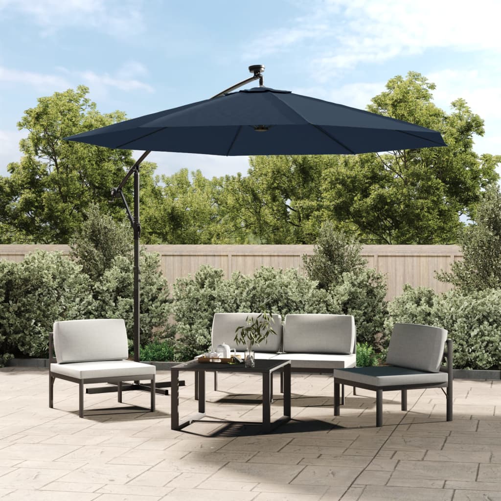 vidaXL Pânză de schimb umbrelă de soare tip consolă, albastru, 350 cm vidaXL Pânză de schimb umbrelă de soare tip consolă, albastru, 350 cm