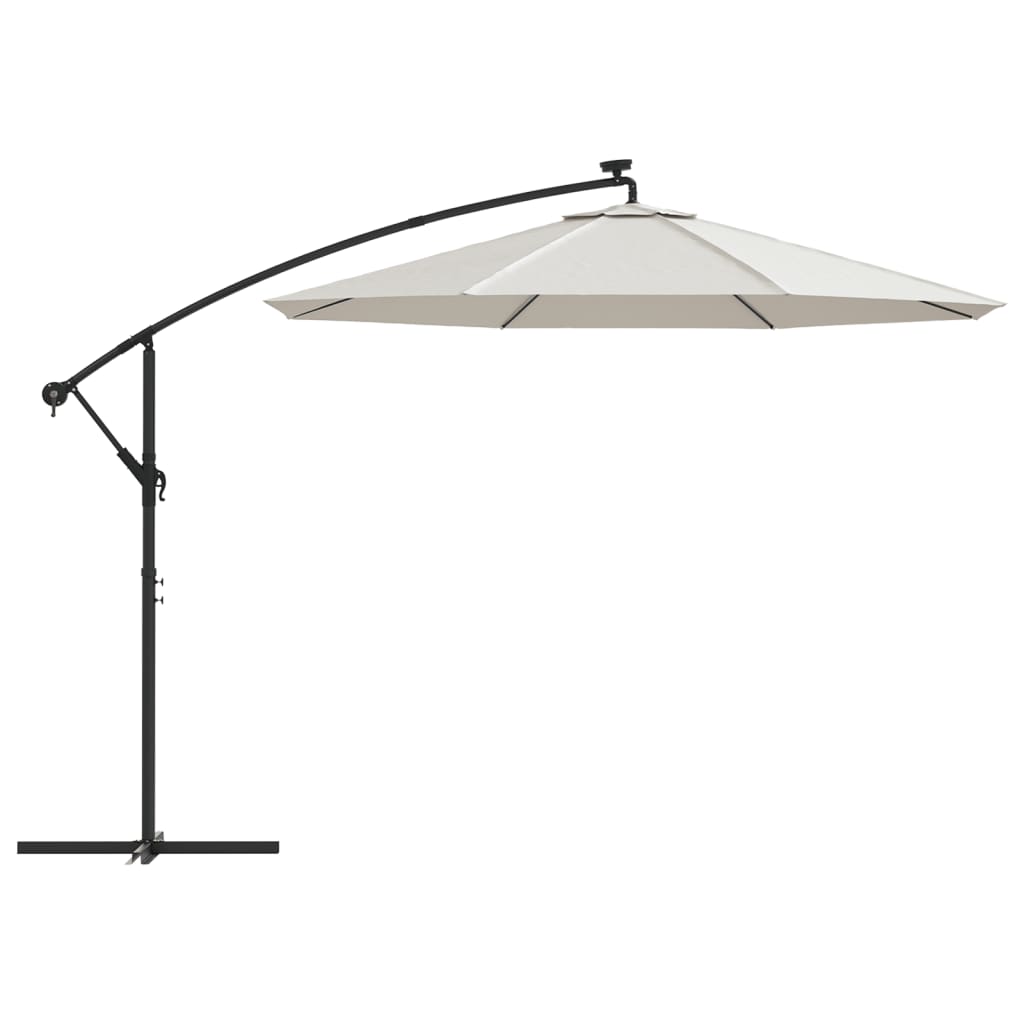 vidaXL Pânză de schimb umbrelă de soare, alb nisipiu, 350 cm vidaXL Pânză de schimb umbrelă de soare, alb nisipiu, 350 cm