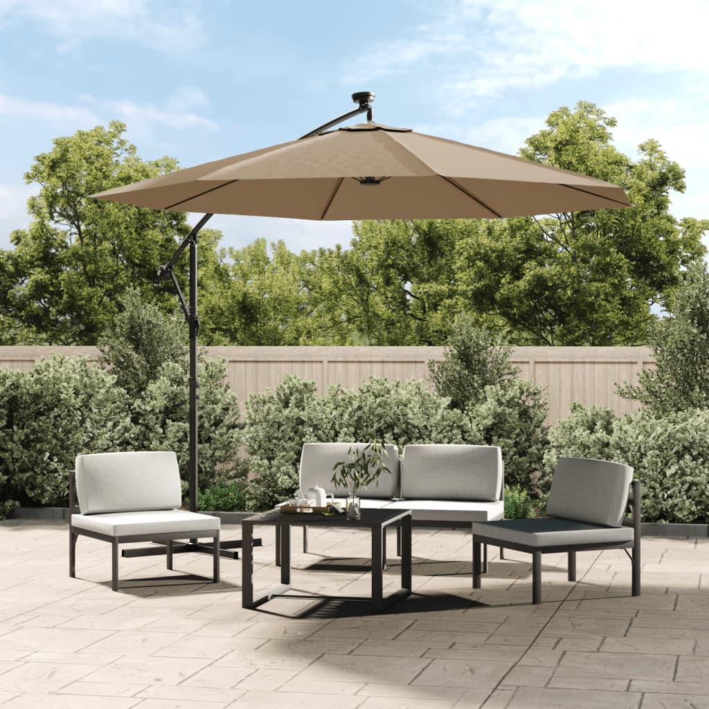 vida XL Pânză de schimb umbrelă de soare consolă, gri taupe, 350 cm vida XL Pânză de schimb umbrelă de soare consolă, gri taupe, 350 cm