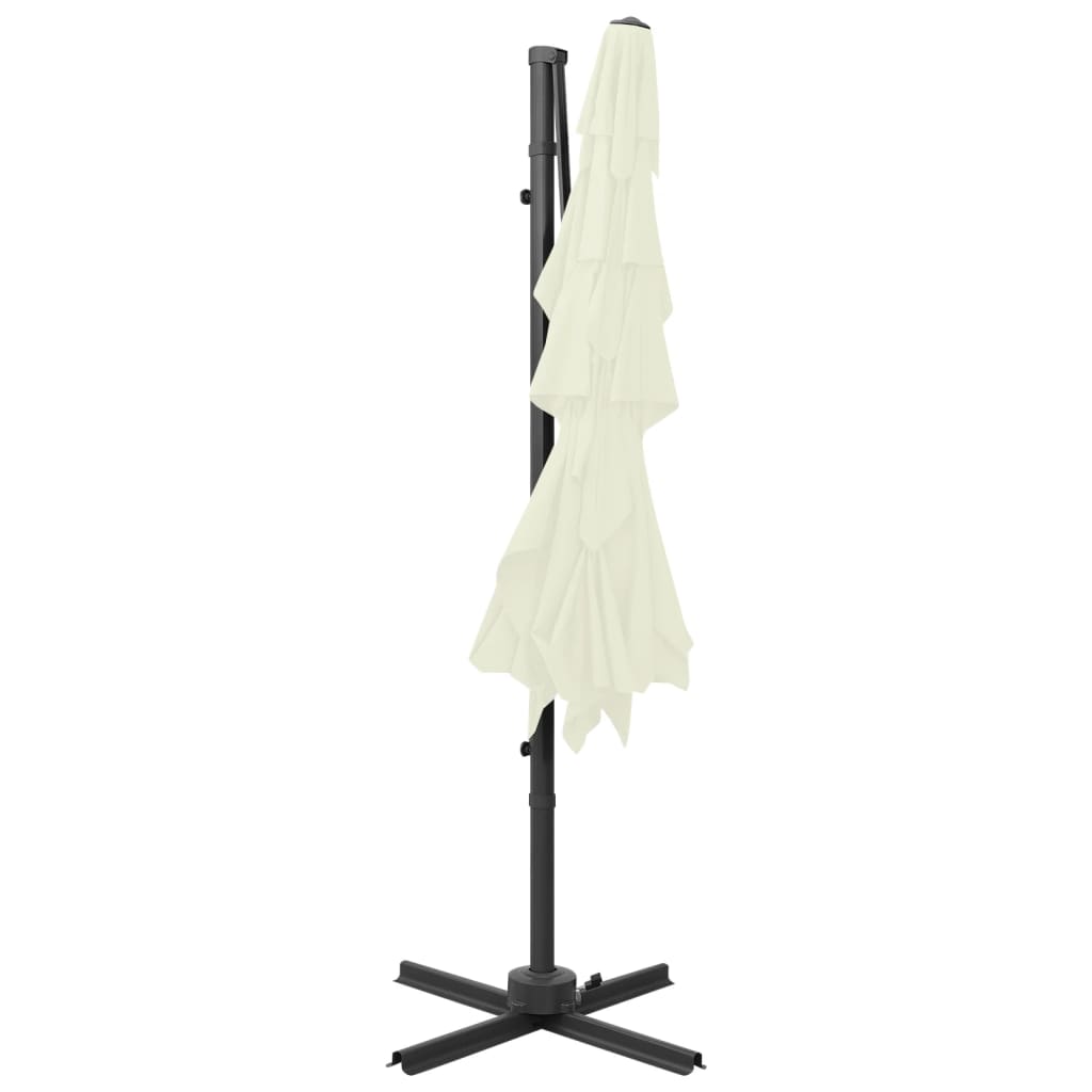 vidaXL Umbrelă de soare 4 niveluri, stâlp aluminiu, nisipiu 250x250 cm vidaXL Umbrelă de soare 4 niveluri, stâlp aluminiu, nisipiu 250x250 cm