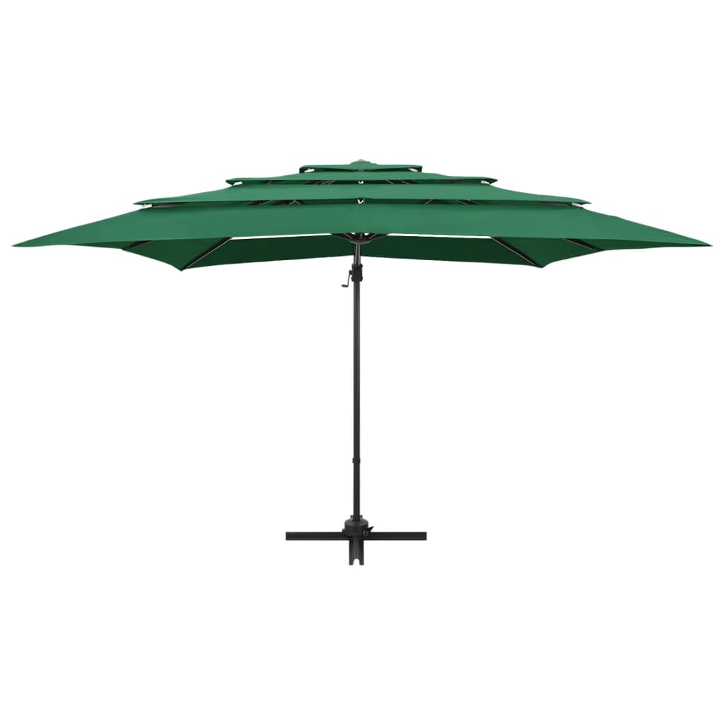 vidaXL Umbrelă de soare 4 niveluri, stâlp aluminiu, verde, 250x250 cm vidaXL Umbrelă de soare 4 niveluri, stâlp aluminiu, verde, 250x250 cm