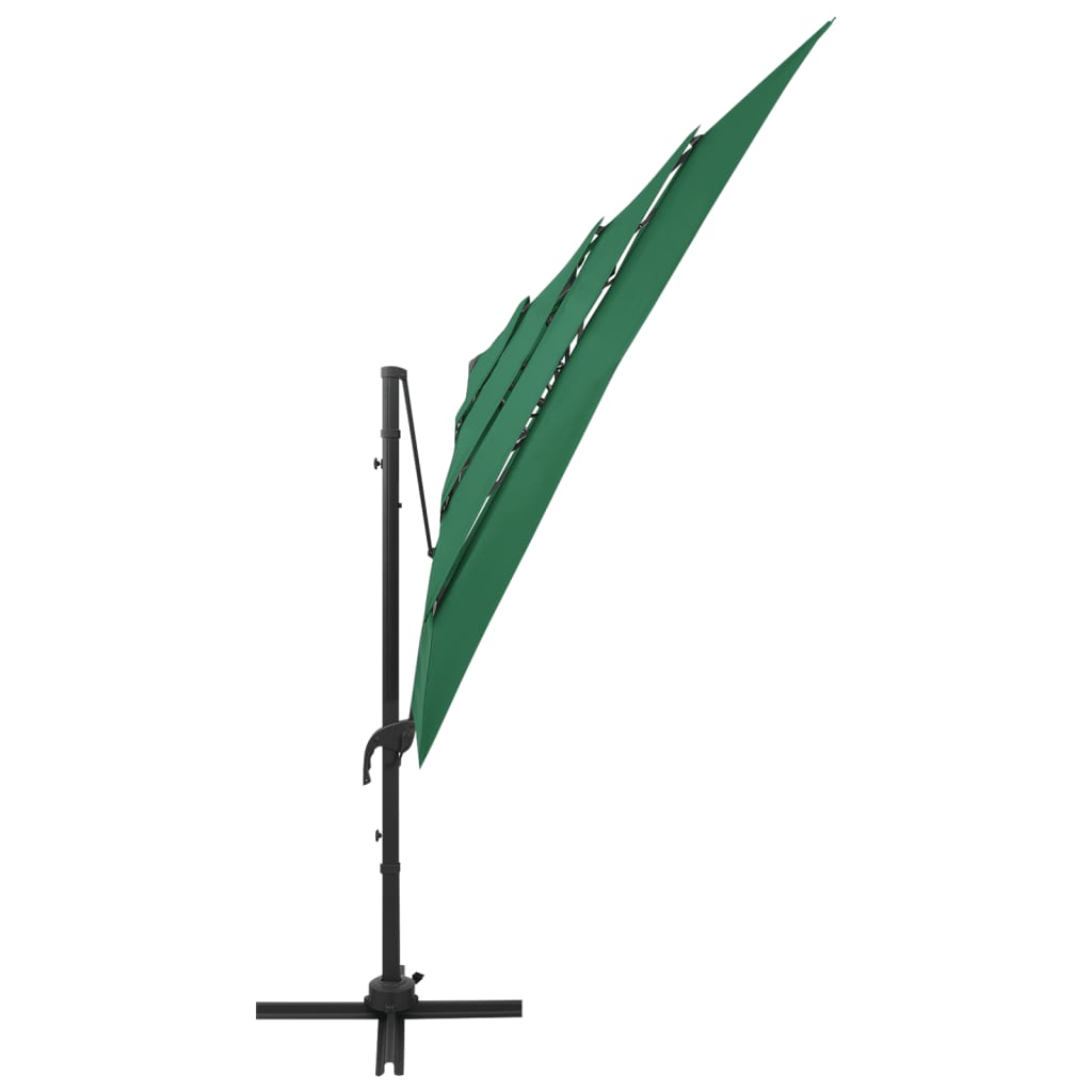 vidaXL Umbrelă de soare 4 niveluri, stâlp aluminiu, verde, 250x250 cm vidaXL Umbrelă de soare 4 niveluri, stâlp aluminiu, verde, 250x250 cm